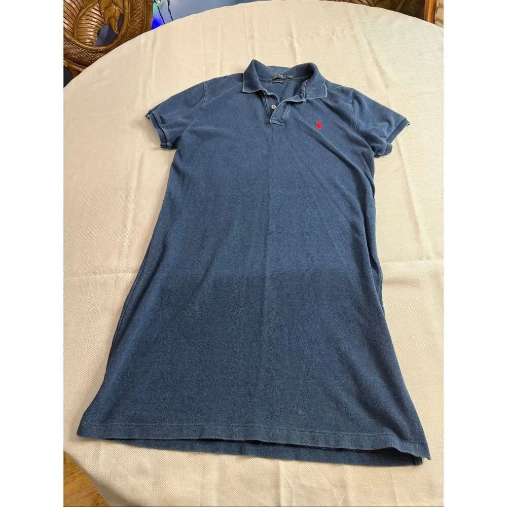 Polo Ralph Lauren Navy Blue The Mesh Mini Dress Size Large